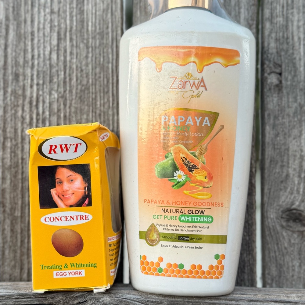 Zarwa Papaya & Honey Body Lotion and RWT concentrate serum 2 pieces